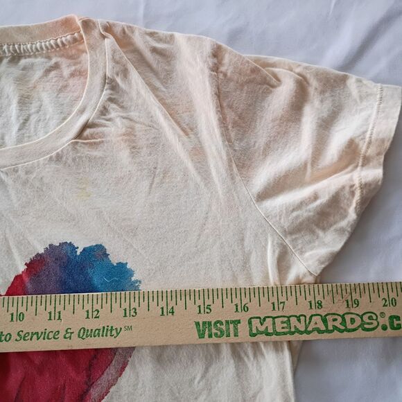 Wilco Watercolor Heart T Shirt XL *Fits Like a Small* Organic Cotton Thrashed - Picture 7 of 12